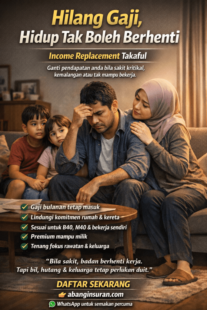 Formula pengiraan nilai income replacement ganti gaji 10 tahun