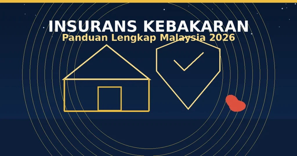 Ilustrasi rumah kediaman Malaysia dilindungi perisai emas daripada risiko kebakaran