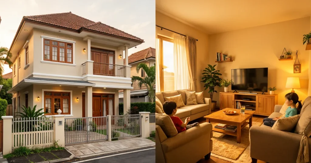 Perbandingan rumah teres Malaysia antara perlindungan houseowner dan householder
